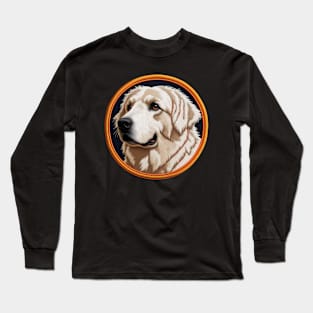 Great Pyrenees Embroidered Patch Long Sleeve T-Shirt